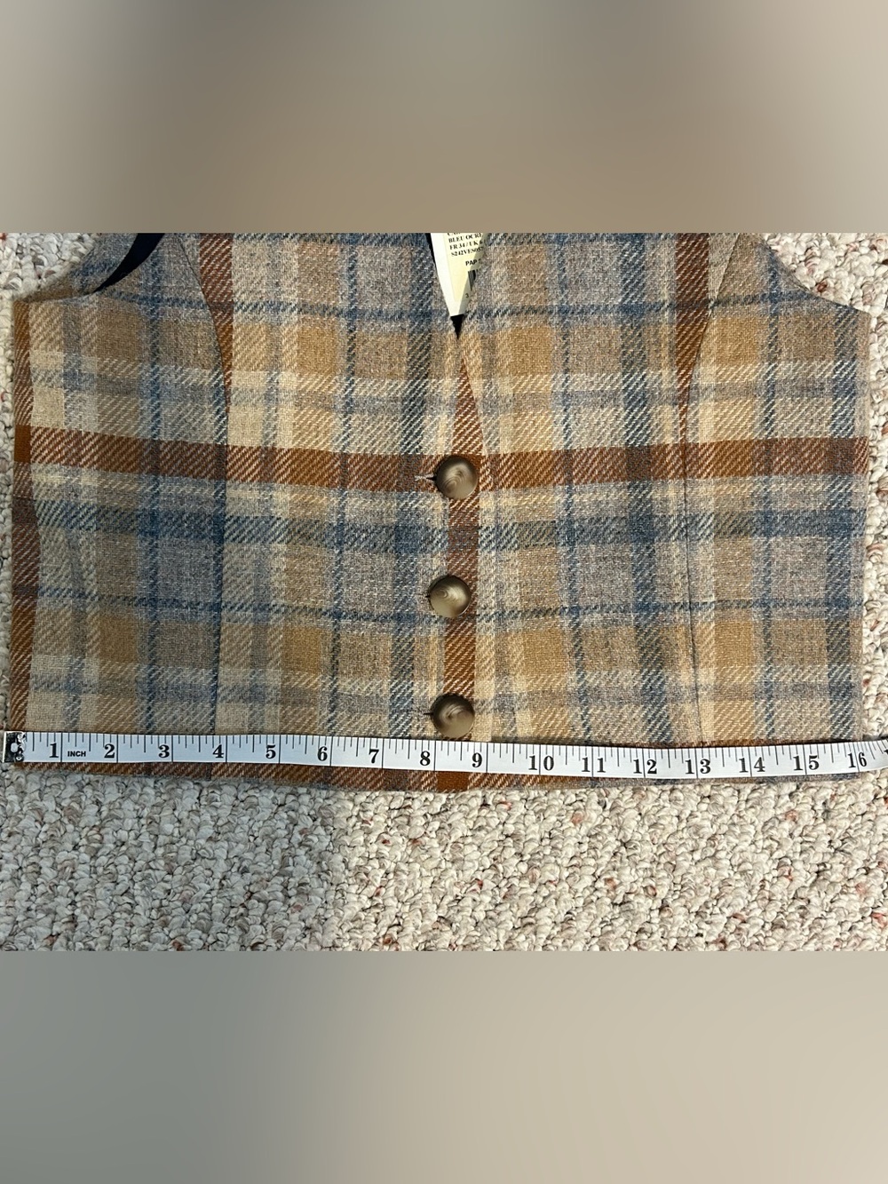 (RESERVED for naturcot) Sezane Drea Jacket - Ochre blue check - US2 / FR34 - Picture 13 of 14